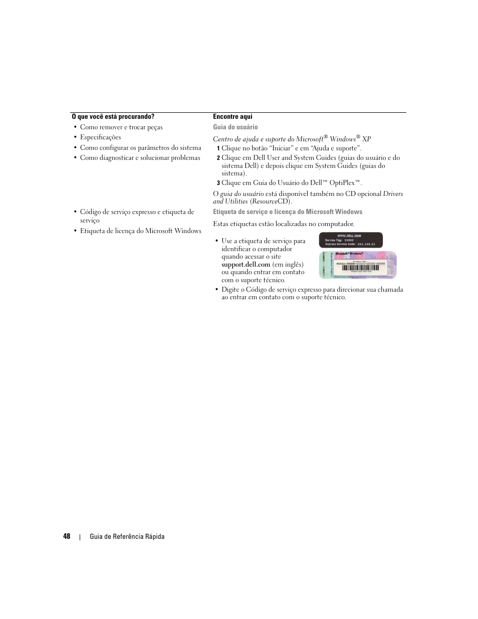 Dell OptiPlex 210L User Manual | Page 48 / 130