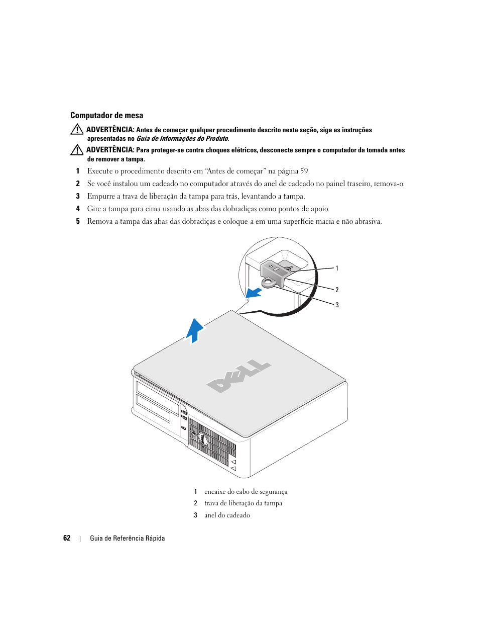 Computador de mesa | Dell OptiPlex 210L User Manual | Page 62 / 130