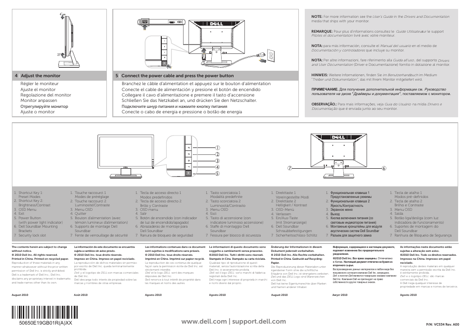 Dell E1911 Monitor User Manual | Page 2 / 2