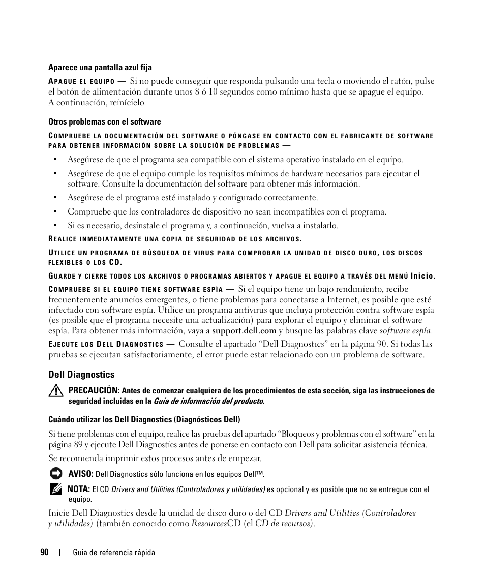 Dell diagnostics | Dell Latitude D520 User Manual | Page 90 / 96