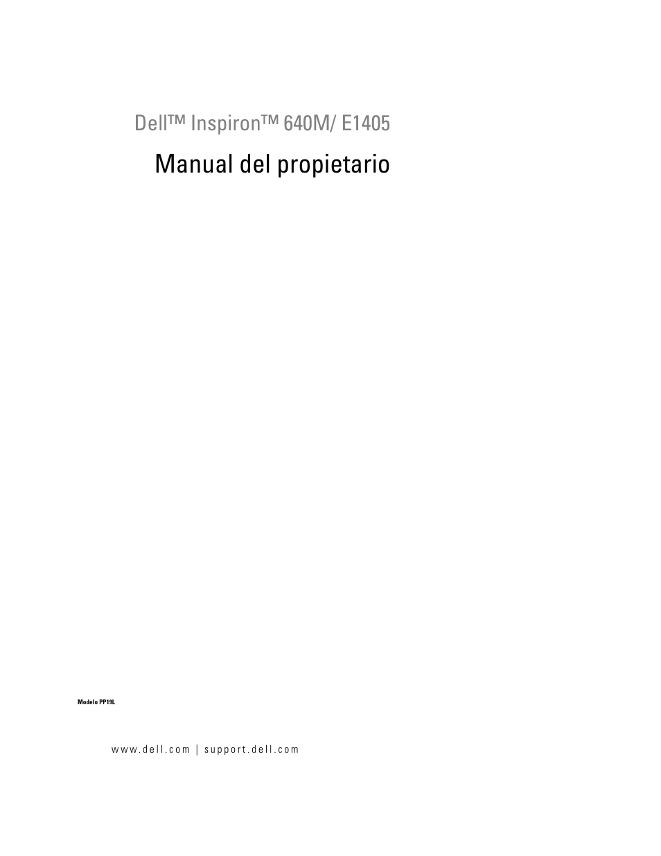 Dell Inspiron 640M User Manual | 190 pages