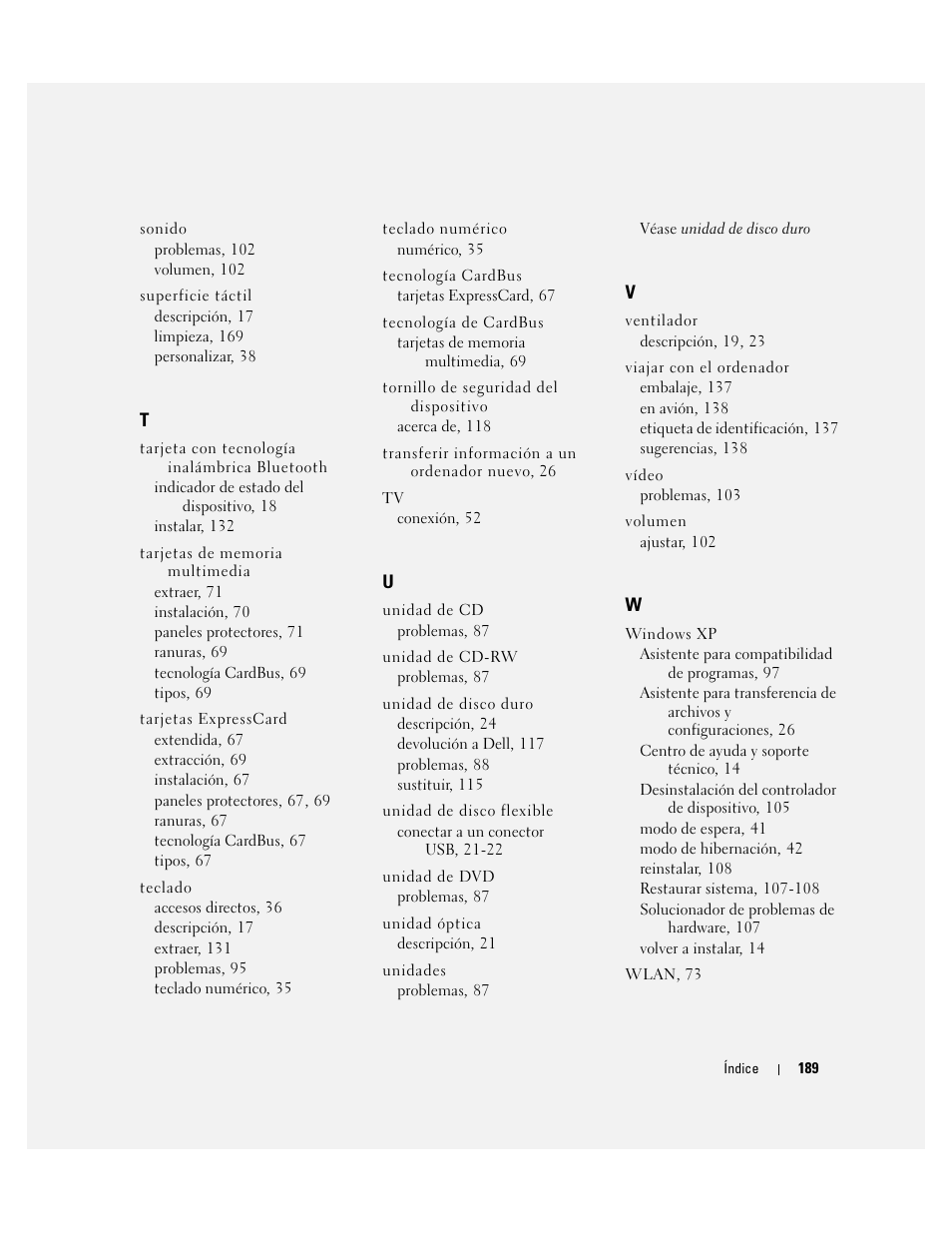 Dell Inspiron 640M User Manual | Page 189 / 190