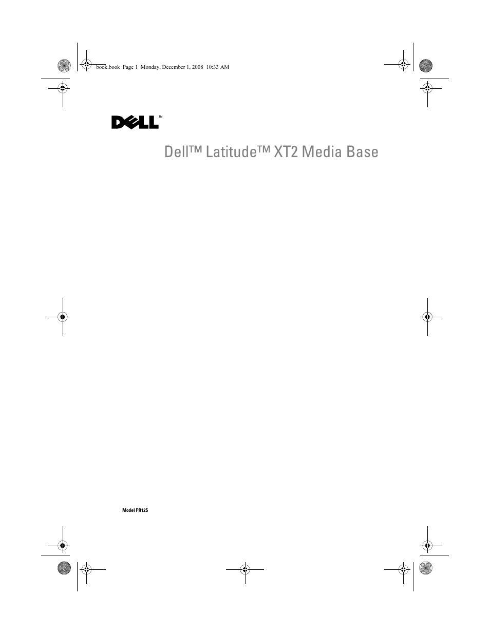 Dell™ latitude™ xt2 media base | Dell Latitude XT2 (Early 2009) User Manual | Page 3 / 48
