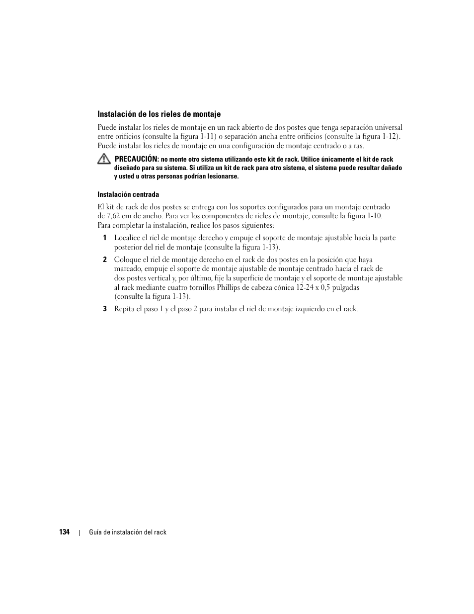 Instalación de los rieles de montaje | Dell PowerEdge 860 User Manual | Page 136 / 142