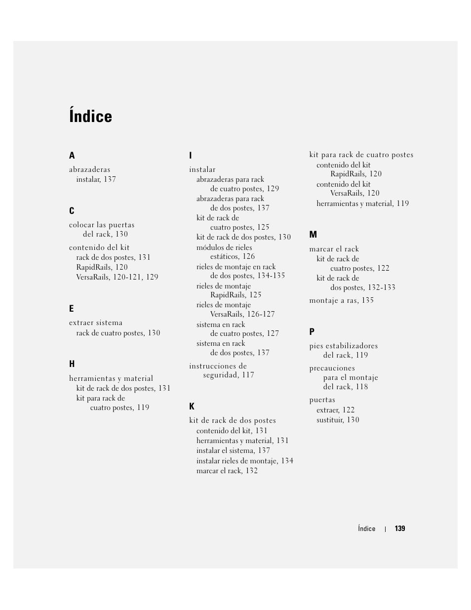 Índice | Dell PowerEdge 860 User Manual | Page 141 / 142