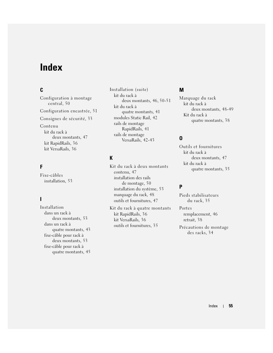Index | Dell PowerEdge 860 User Manual | Page 57 / 142