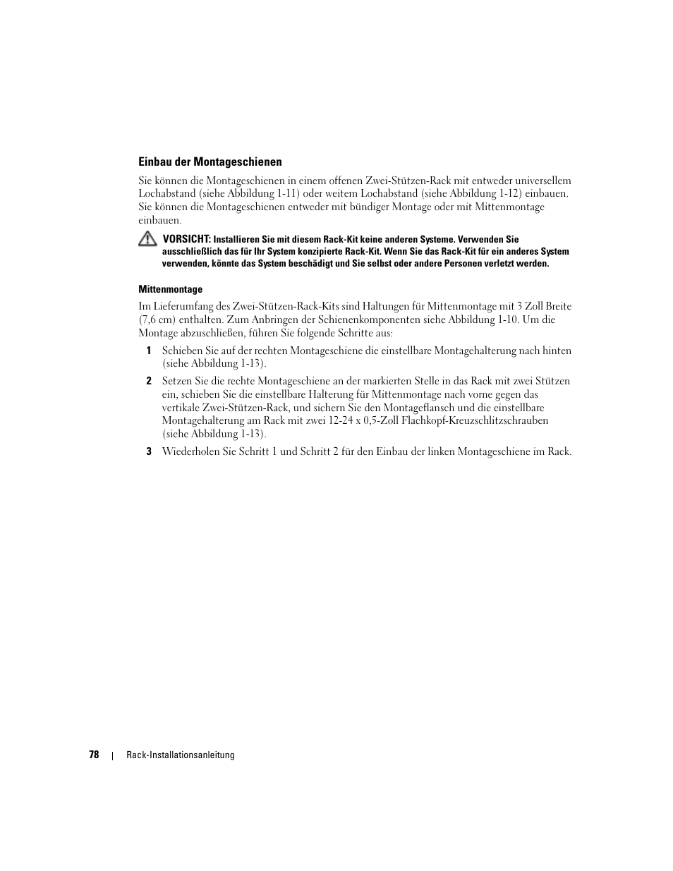 Einbau der montageschienen | Dell PowerEdge 860 User Manual | Page 80 / 142