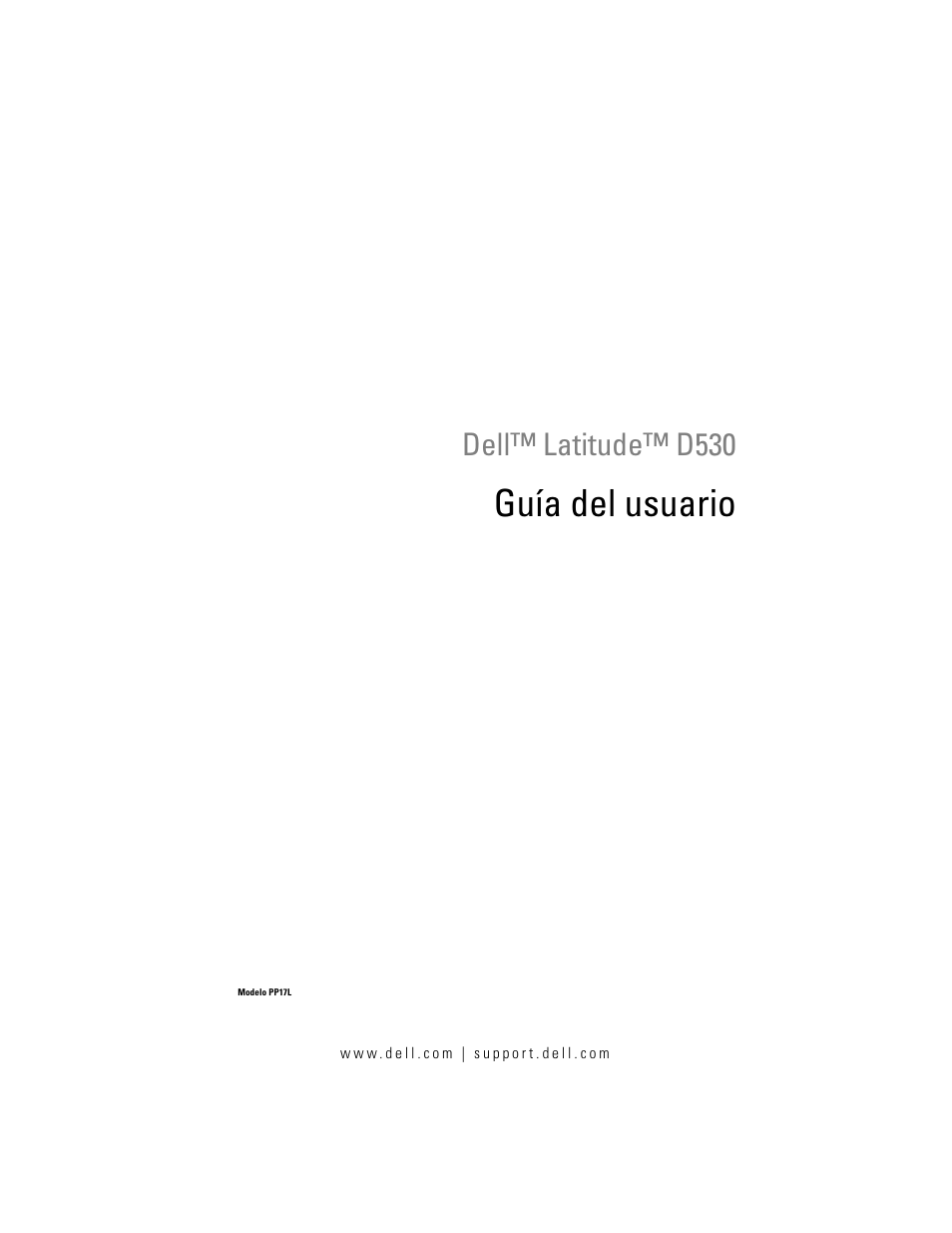 Dell Latitude D530 (Early 2008) User Manual | 192 pages