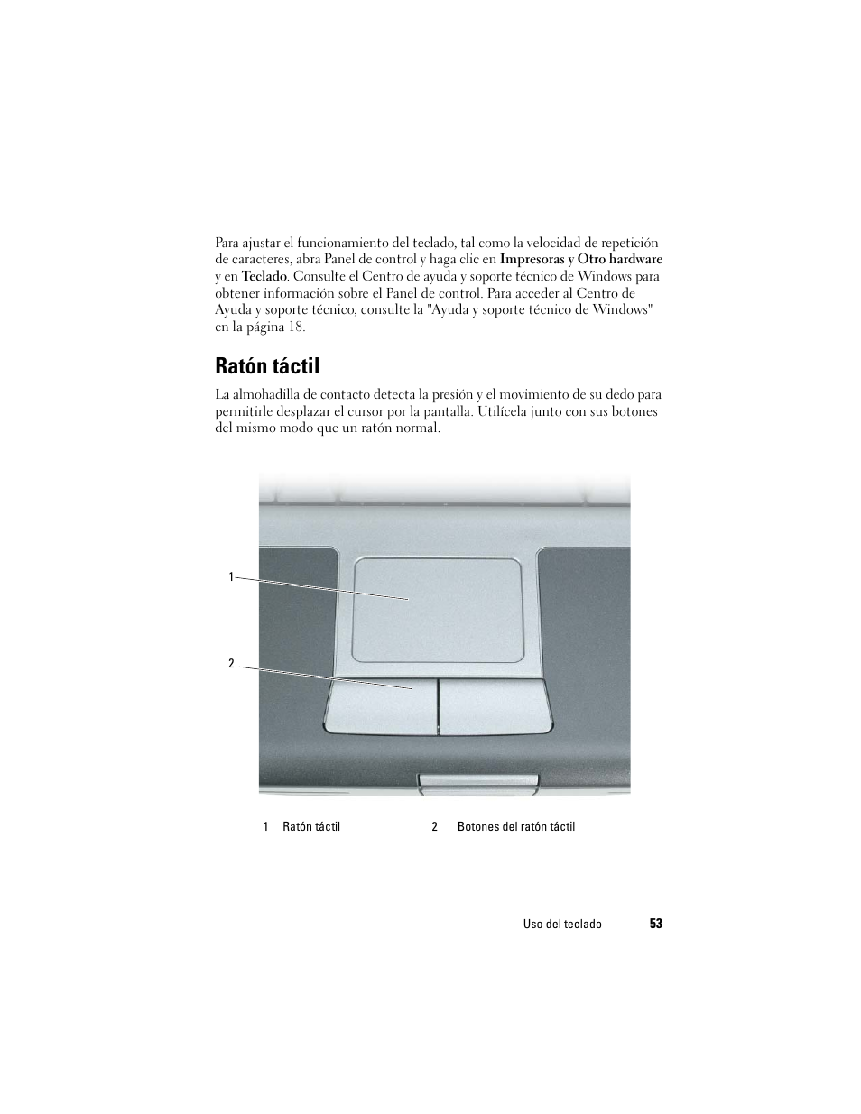 Ratón táctil | Dell Latitude D530 (Early 2008) User Manual | Page 53 / 192