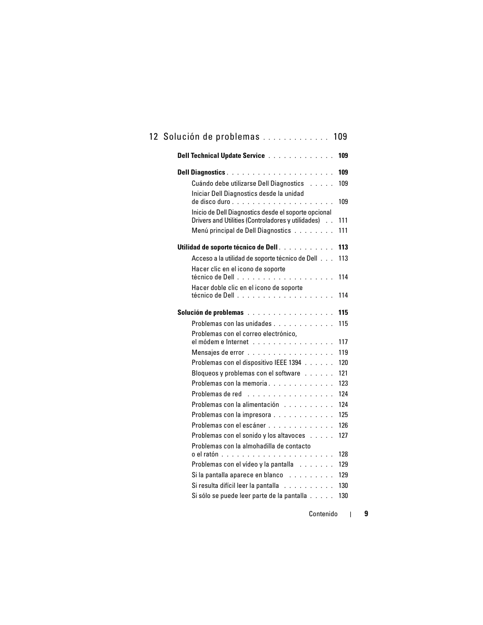 12 solución de problemas | Dell Latitude D530 (Early 2008) User Manual | Page 9 / 192