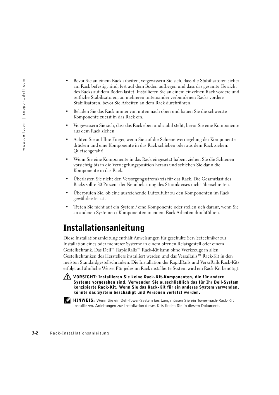 Installationsanleitung, Installationsanleitung -2 | Dell PowerVault 770N (Deskside NAS Appliance) User Manual | Page 56 / 126