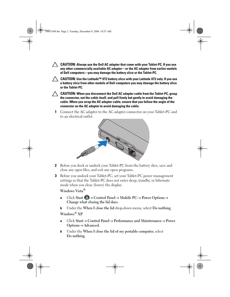 Dell Latitude XT2 (Early 2009) User Manual | Page 2 / 30