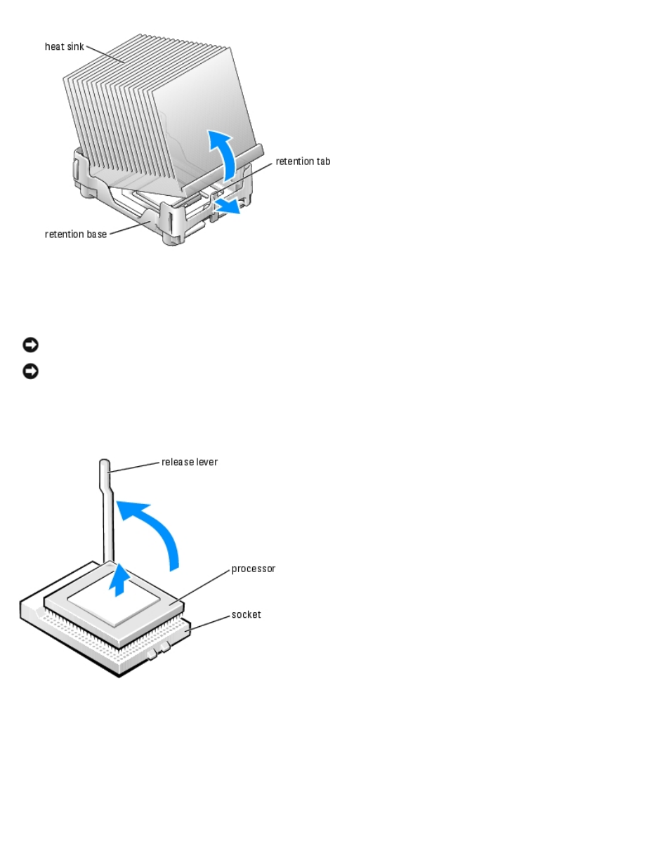 Installing the processor | Dell Dimension 1100/B110 User Manual | Page 45 / 54