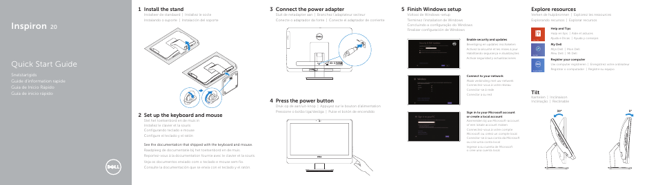 Dell Inspiron 20 (3048, Early 2014) User Manual | 2 pages