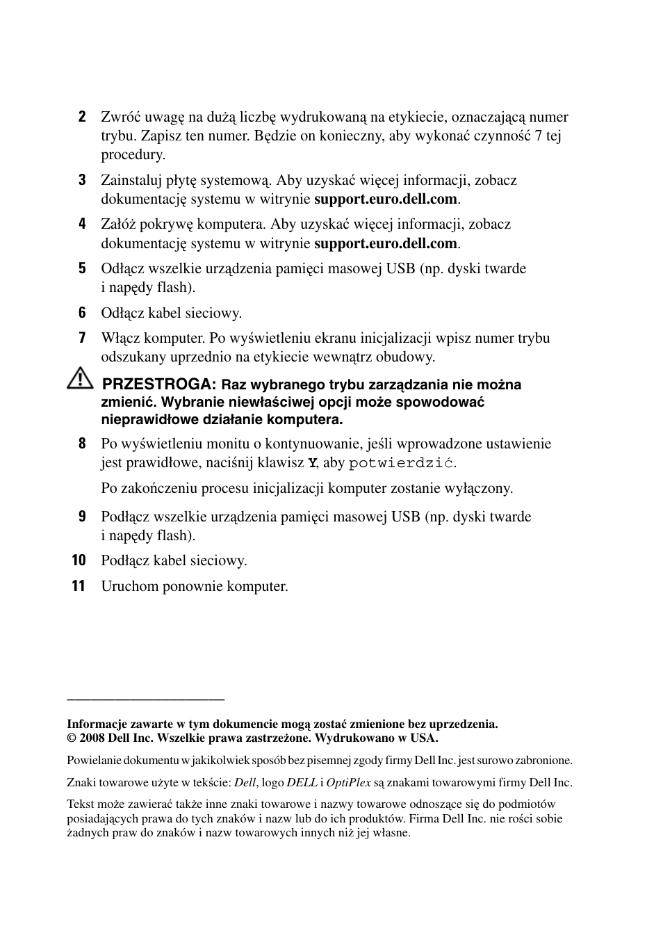 Dell OptiPlex 960 (Late 2008) User Manual | Page 10 / 16