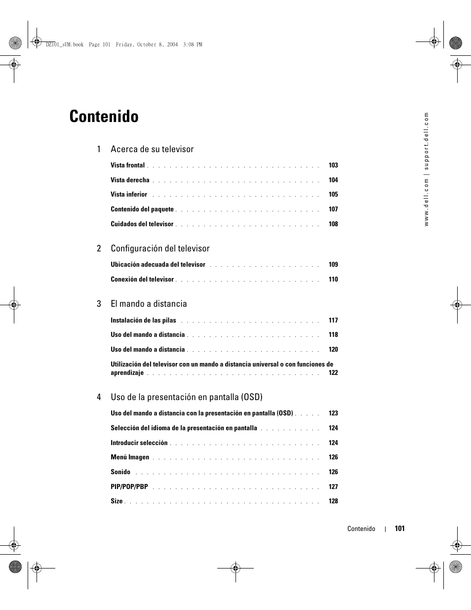 Dell LCD TV W4200 User Manual | Page 101 / 148