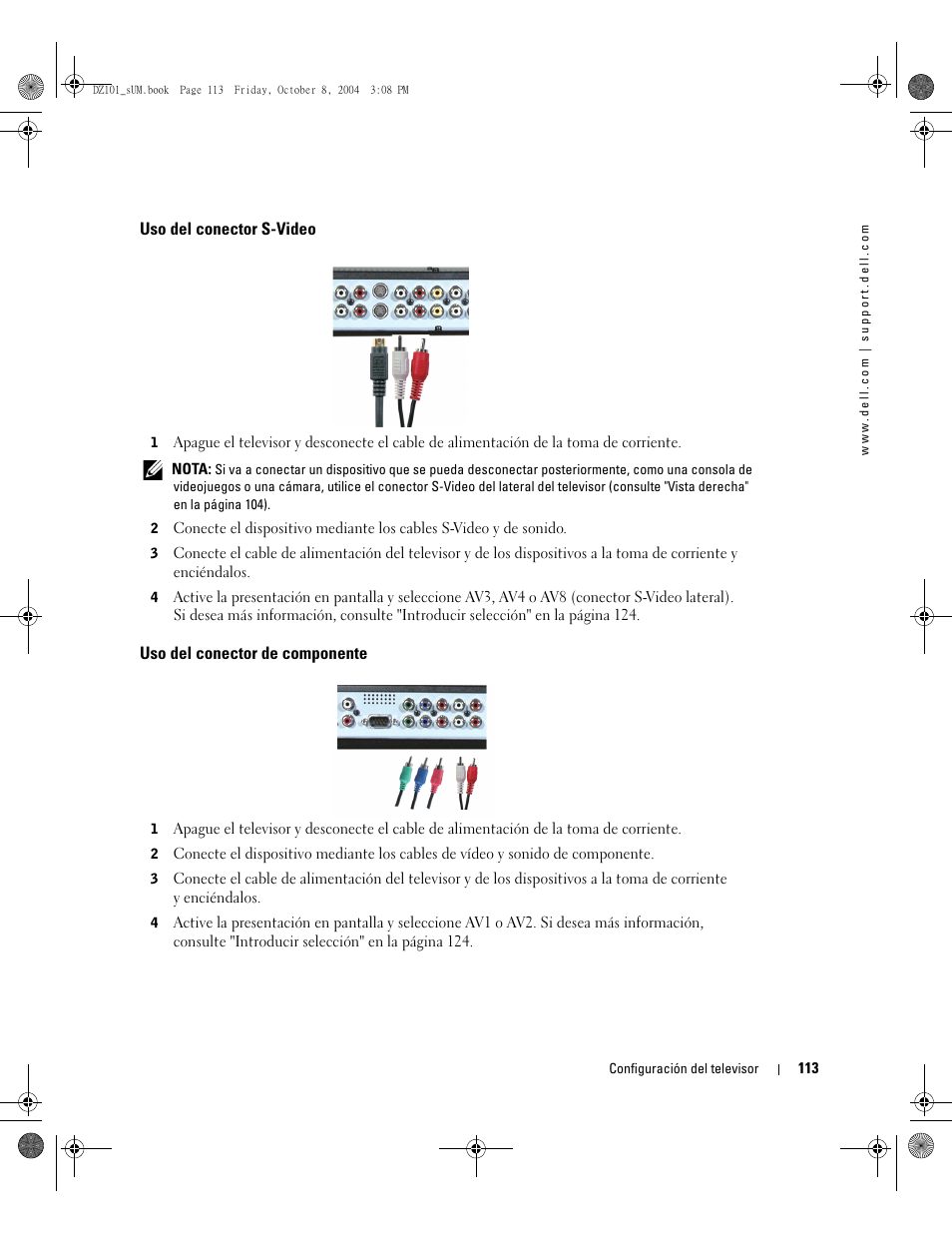 Dell LCD TV W4200 User Manual | Page 113 / 148
