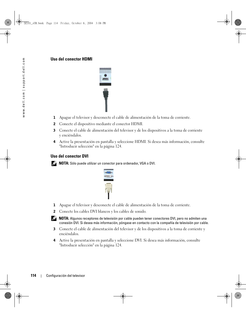 Dell LCD TV W4200 User Manual | Page 114 / 148