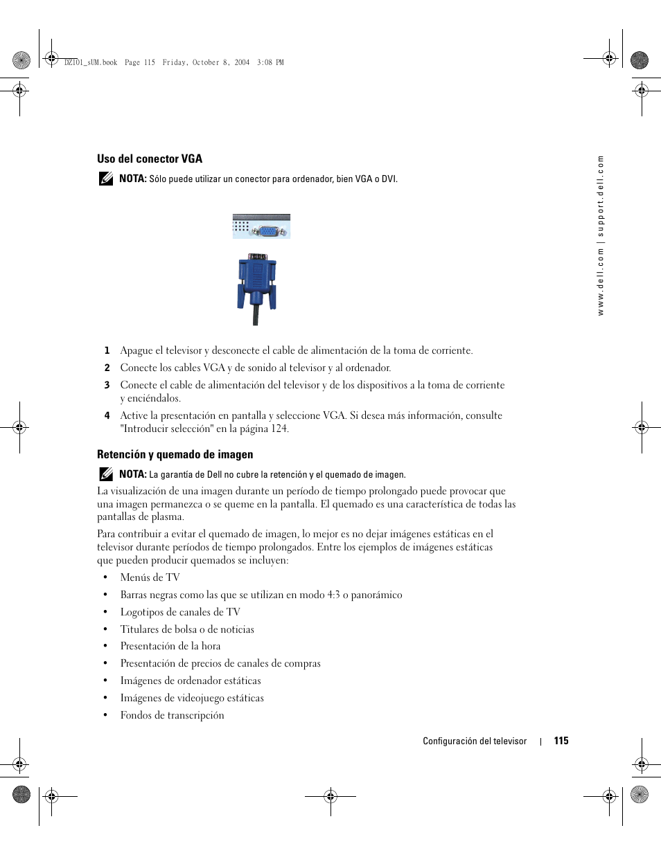 Dell LCD TV W4200 User Manual | Page 115 / 148