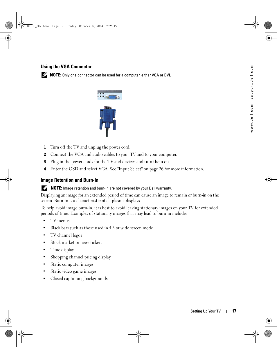 Dell LCD TV W4200 User Manual | Page 17 / 148