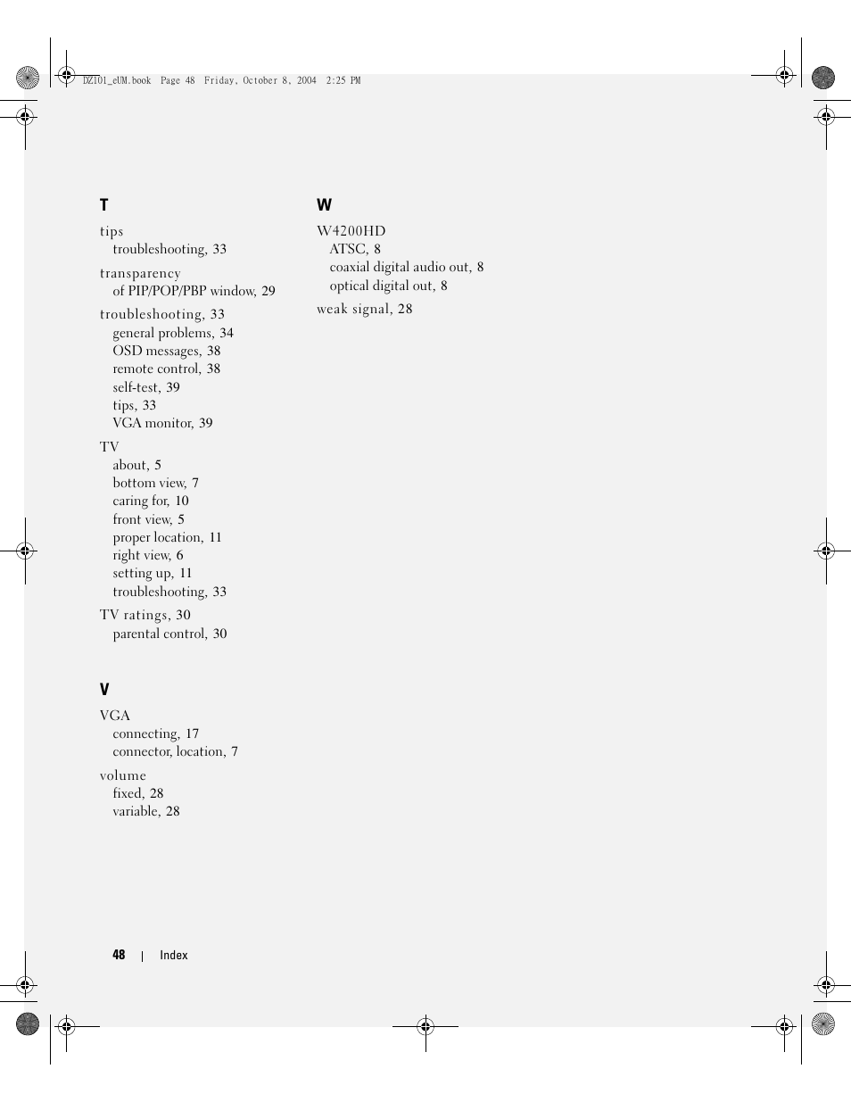 Manuel d’utilisation | Dell LCD TV W4200 User Manual | Page 48 / 148