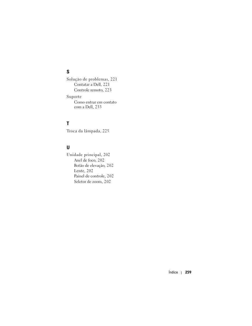 Dell Projector 1200MP User Manual | Page 259 / 260