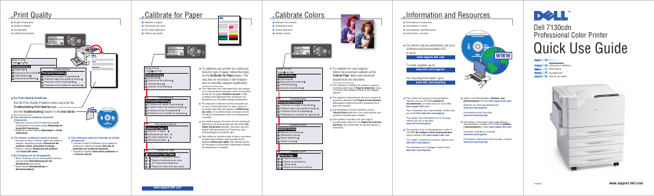 Dell 7130cdn Color Laser Printer User Manual | 2 pages