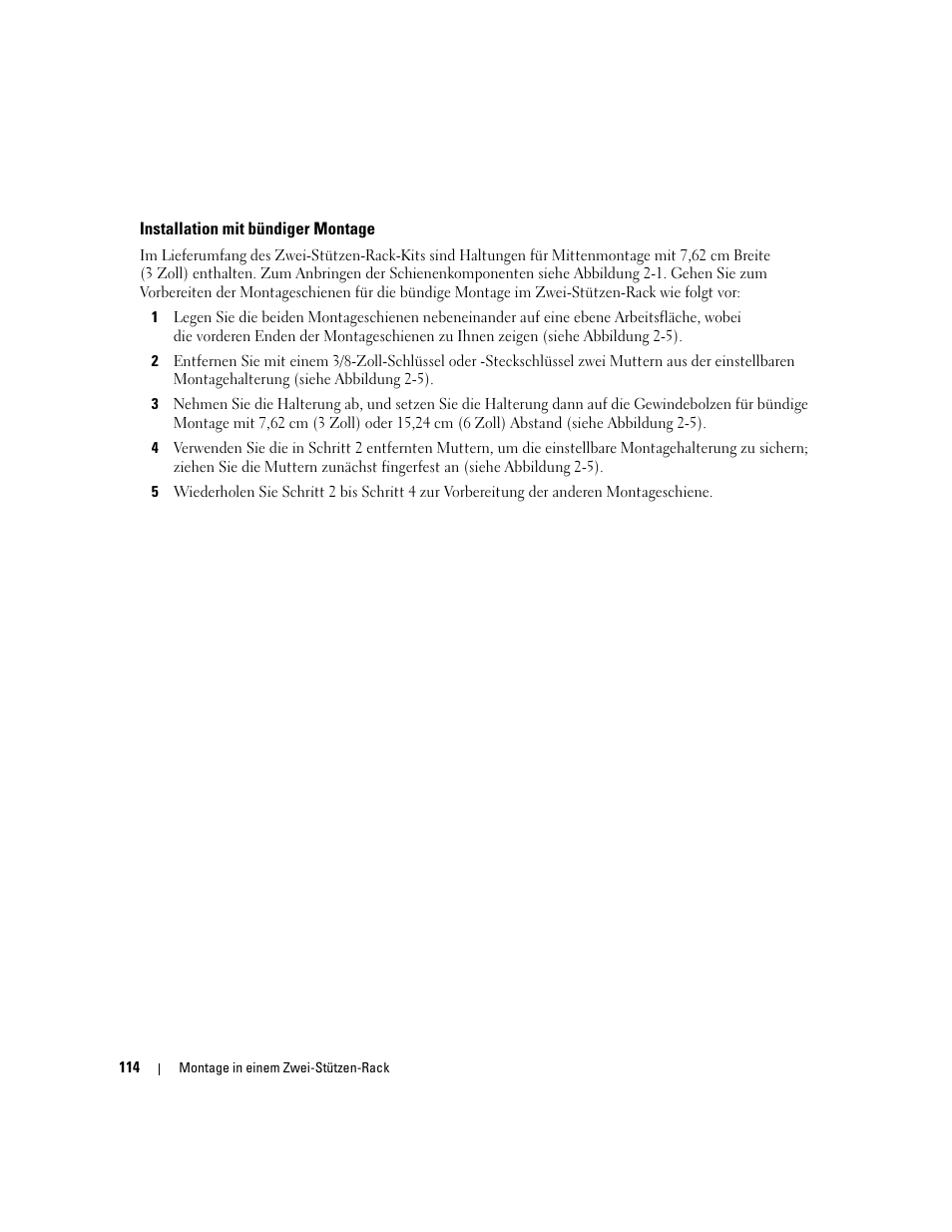 Installation mit bündiger montage | Dell POWEREDGE 300 User Manual | Page 116 / 202