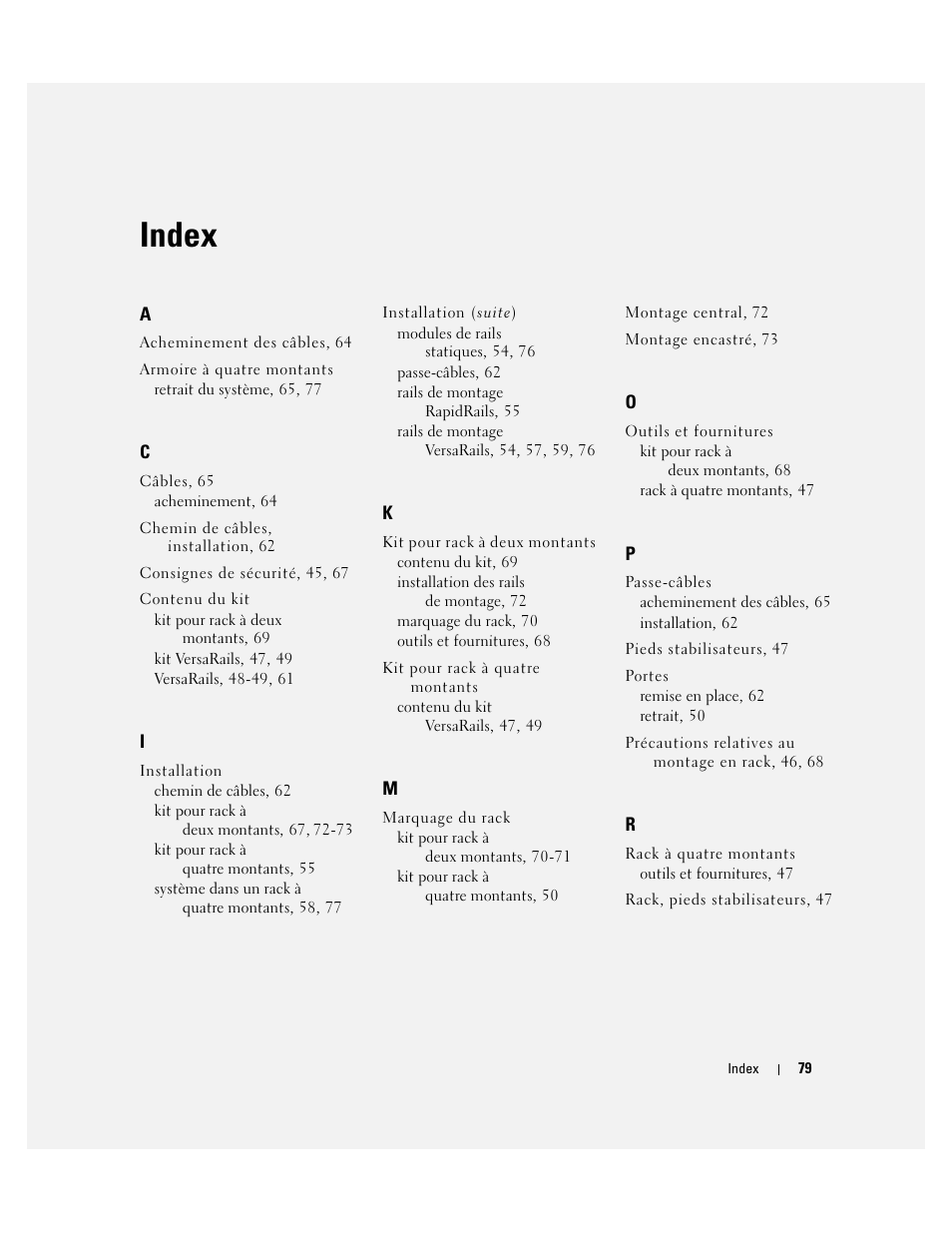 Index | Dell POWEREDGE 300 User Manual | Page 81 / 202