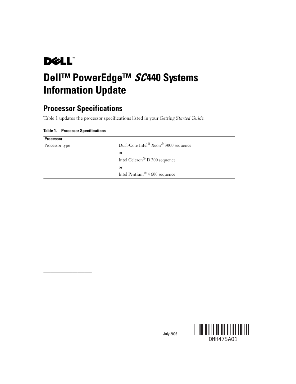 Dell PowerEdge SC 440 User Manual | 7 pages