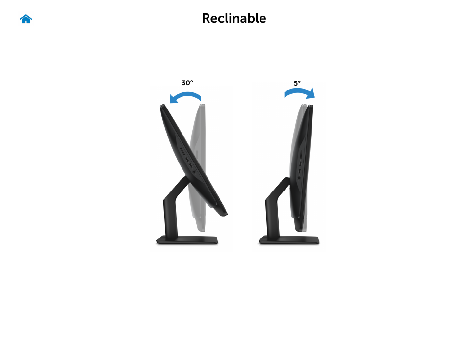 Reclinable | Dell Inspiron 23 (5348, Early 2014) User Manual | Page 6 / 20