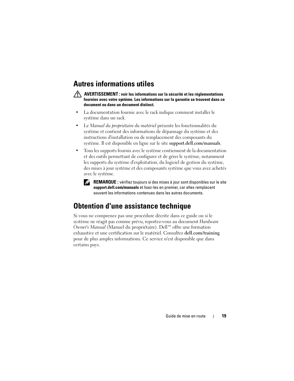 Autres informations utiles, Obtention d'une assistance technique | Dell PowerVault NX3100 User Manual | Page 21 / 52