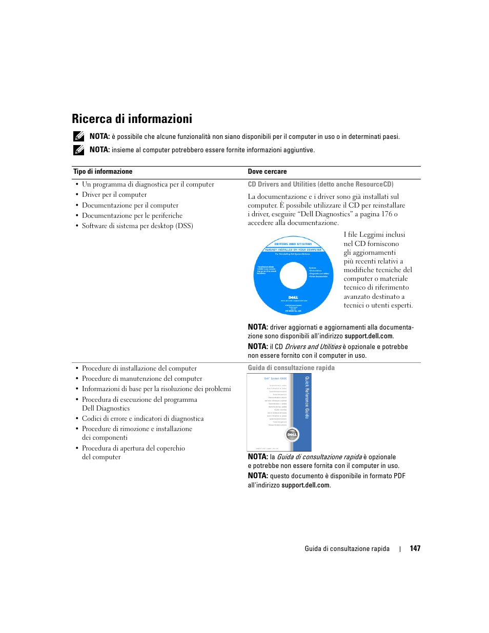 Ricerca di informazioni | Dell Precision 390 User Manual | Page 147 / 236