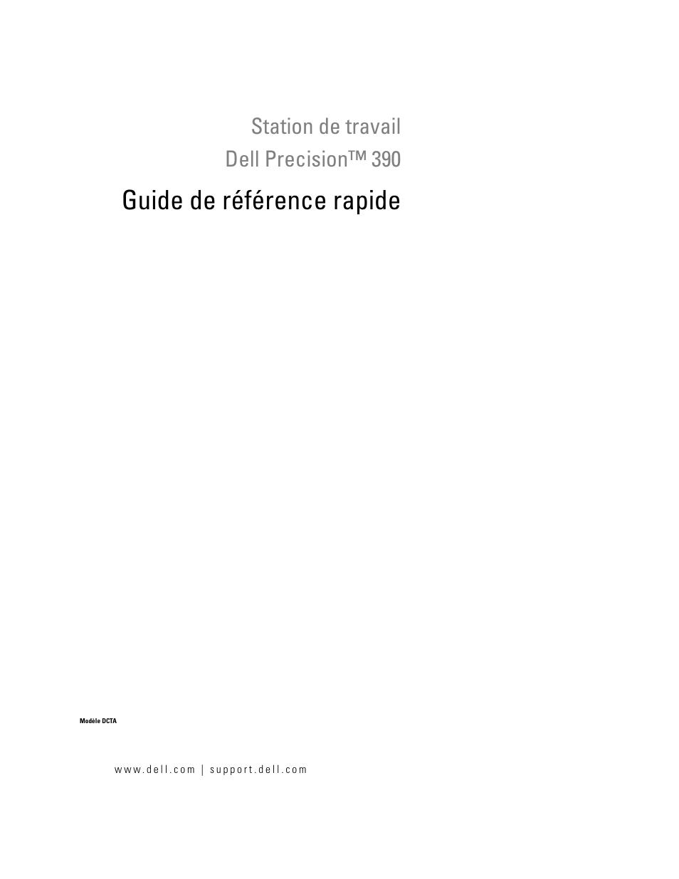 Guide de référence rapide, Station de travail dell precision™ 390 | Dell Precision 390 User Manual | Page 47 / 236