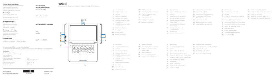 Features | Dell Precision M3800 (Late 2013) User Manual | Page 2 / 2