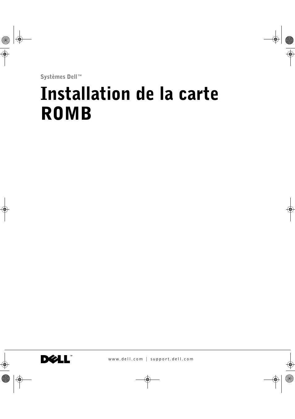 Installation de la carte romb | Dell PowerEdge 1750 User Manual | Page 17 / 66