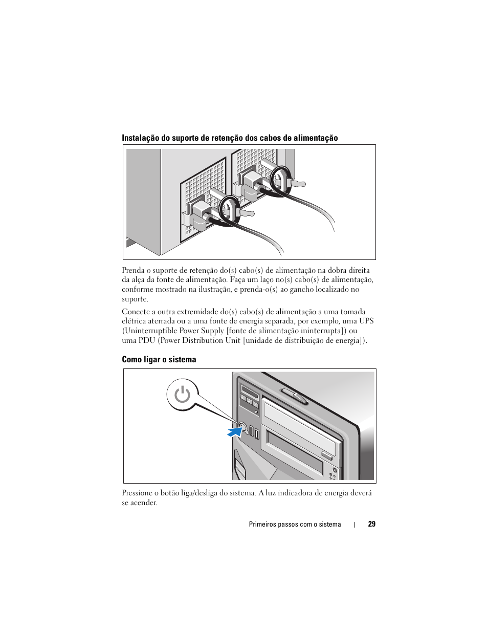 Como ligar o sistema | Dell PowerEdge T410 User Manual | Page 31 / 50