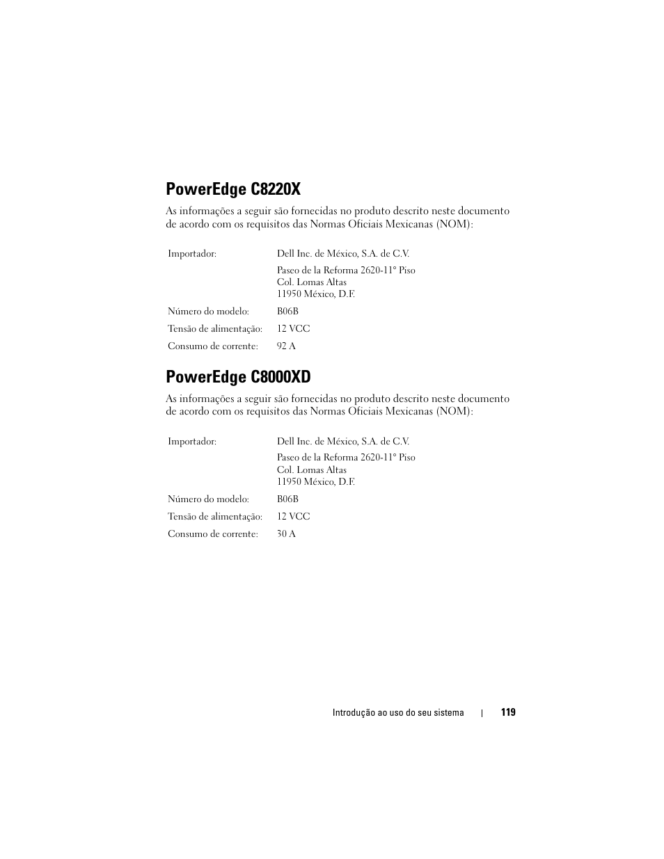 Poweredge c8220x, Poweredge c8000xd | Dell PowerEdge C8000 User Manual | Page 121 / 178