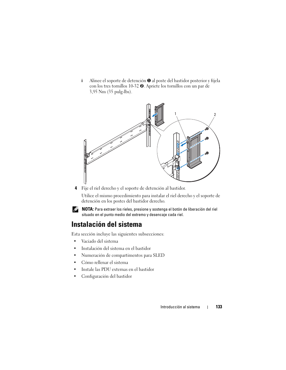 Instalación del sistema | Dell PowerEdge C8000 User Manual | Page 135 / 178