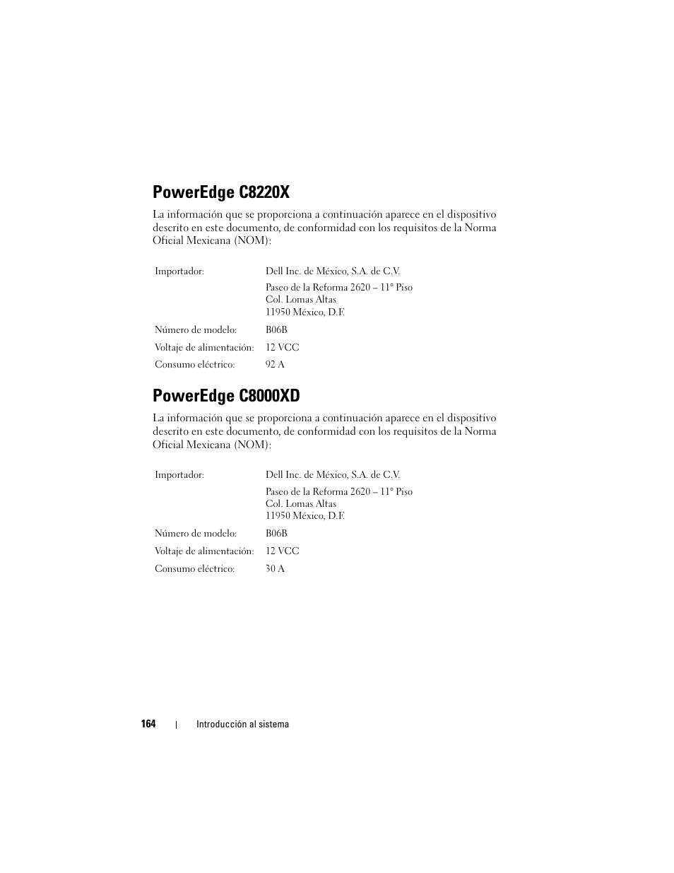 Poweredge c8220x, Poweredge c8000xd | Dell PowerEdge C8000 User Manual | Page 166 / 178