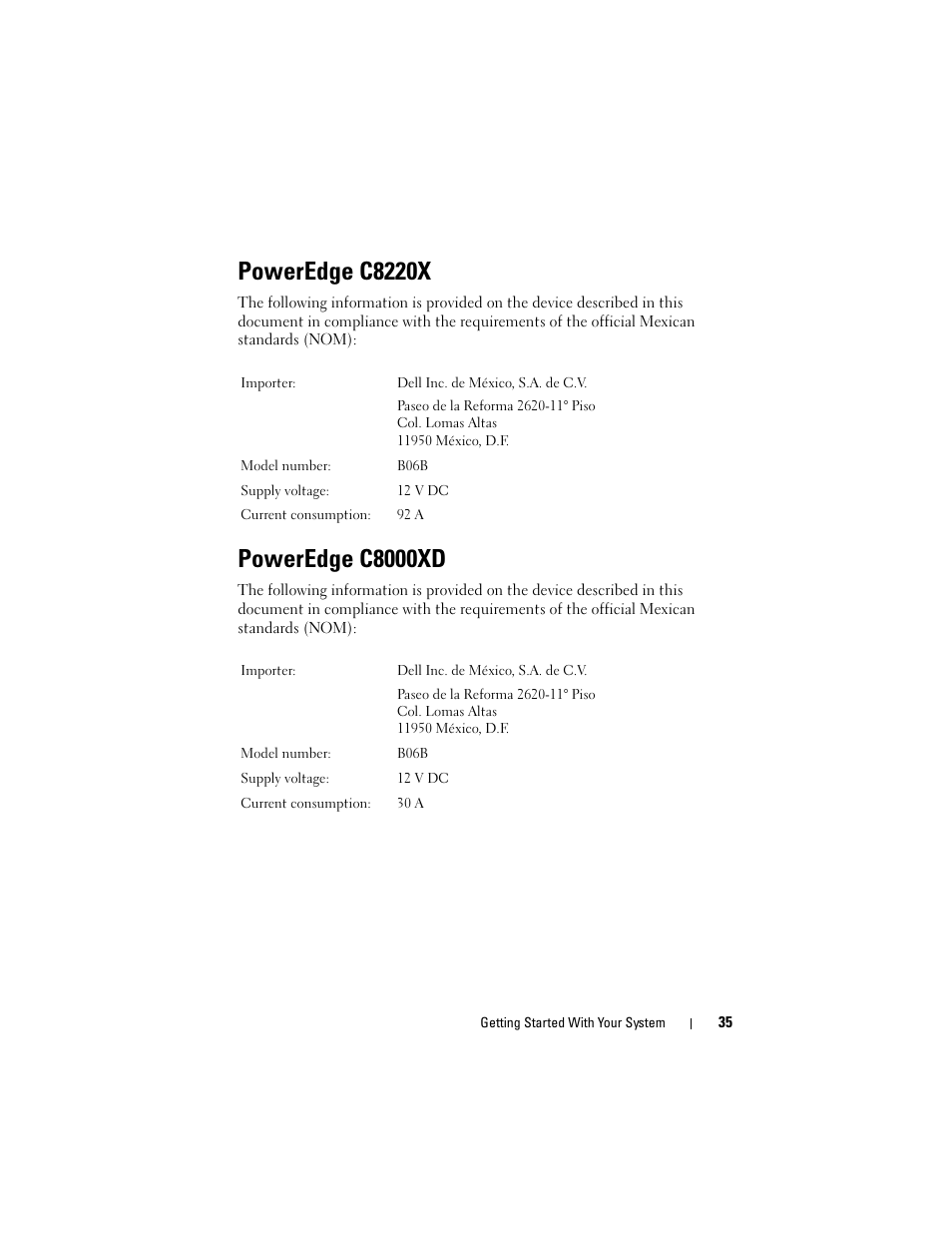 Poweredge c8220x, Poweredge c8000xd | Dell PowerEdge C8000 User Manual | Page 37 / 178