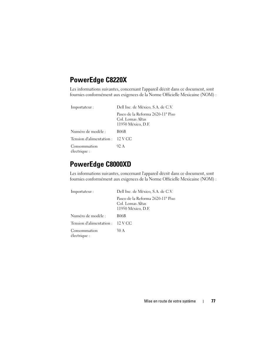 Poweredge c8220x, Poweredge c8000xd | Dell PowerEdge C8000 User Manual | Page 79 / 178