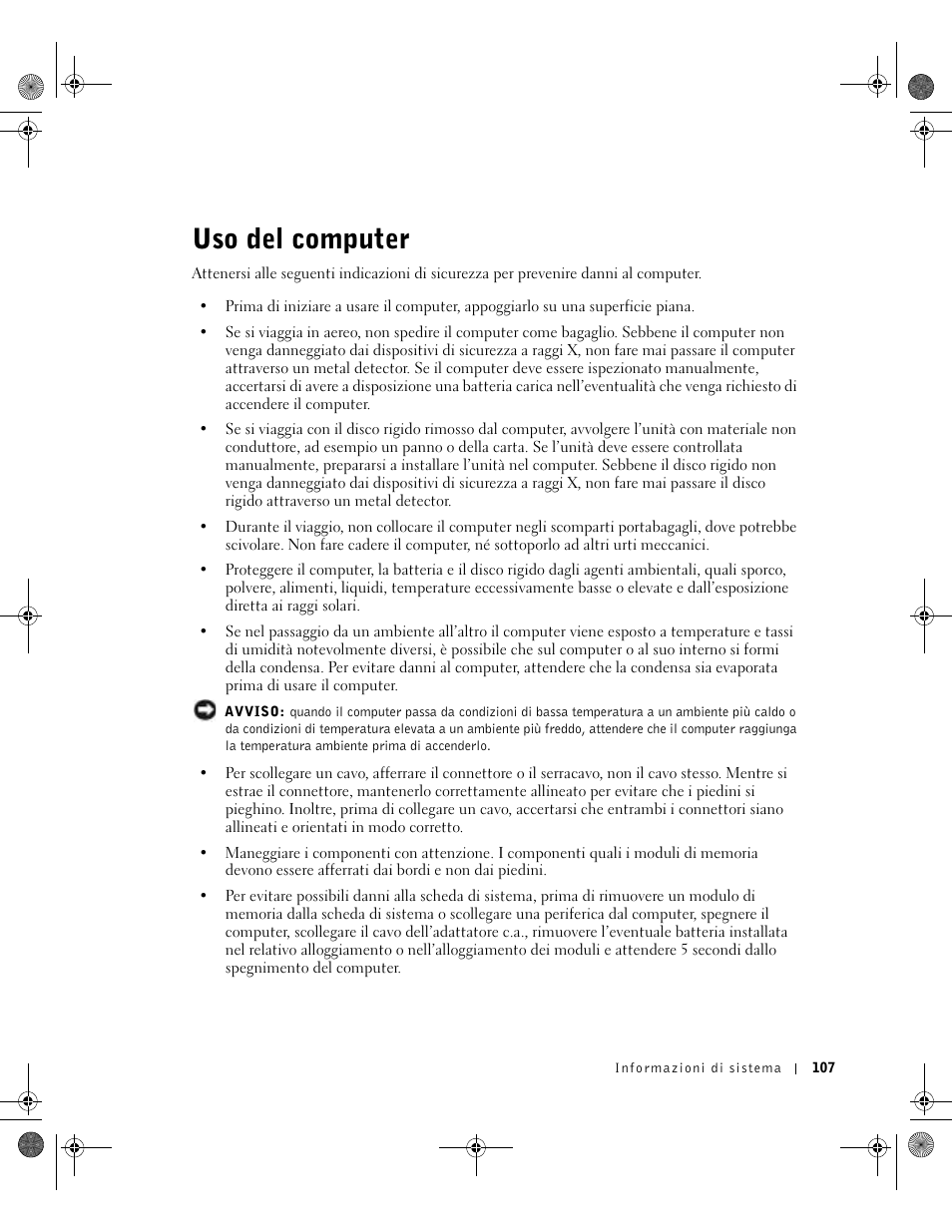 Uso del computer | Dell LATITUDE D400 User Manual | Page 109 / 178