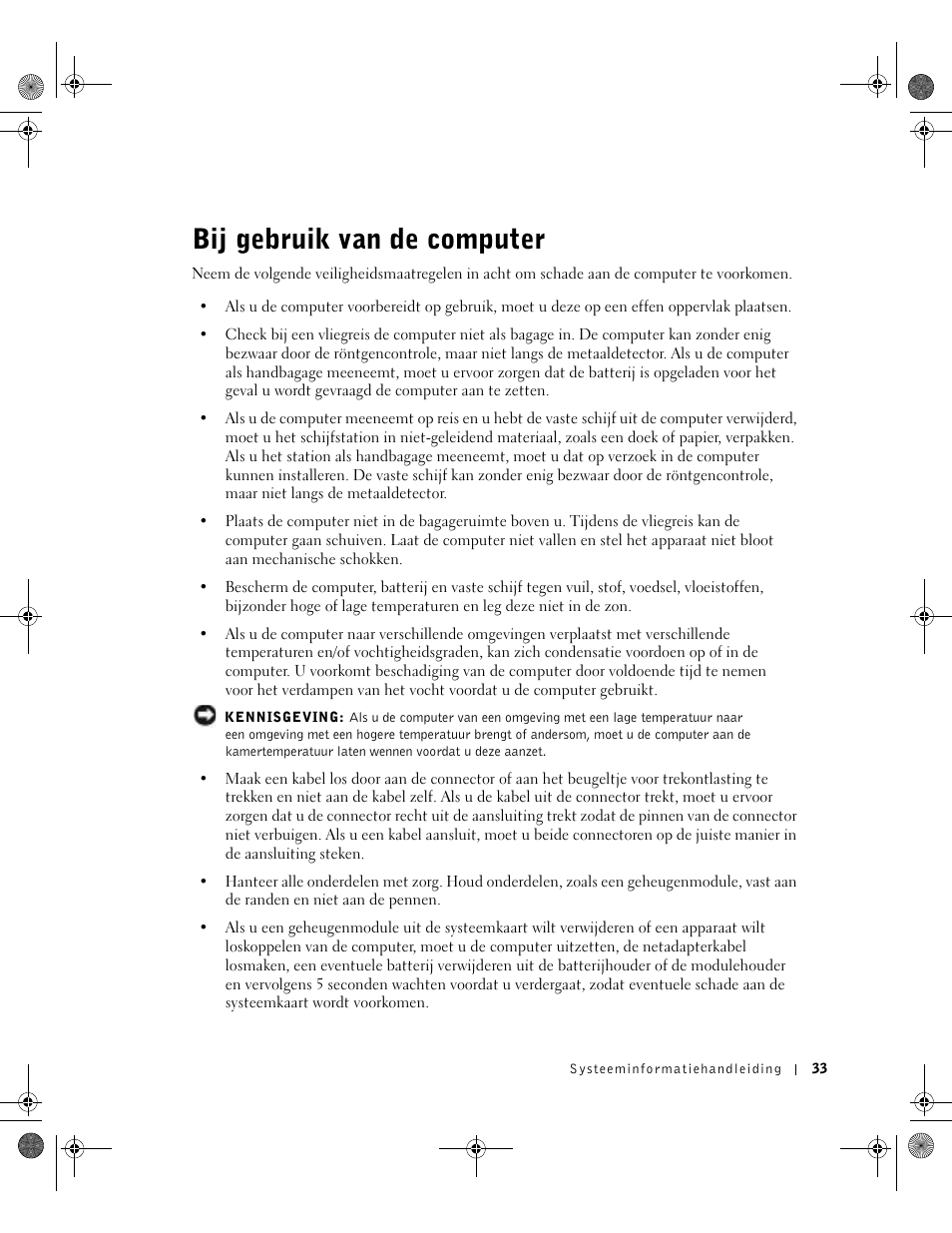 Bij gebruik van de computer | Dell LATITUDE D400 User Manual | Page 35 / 178
