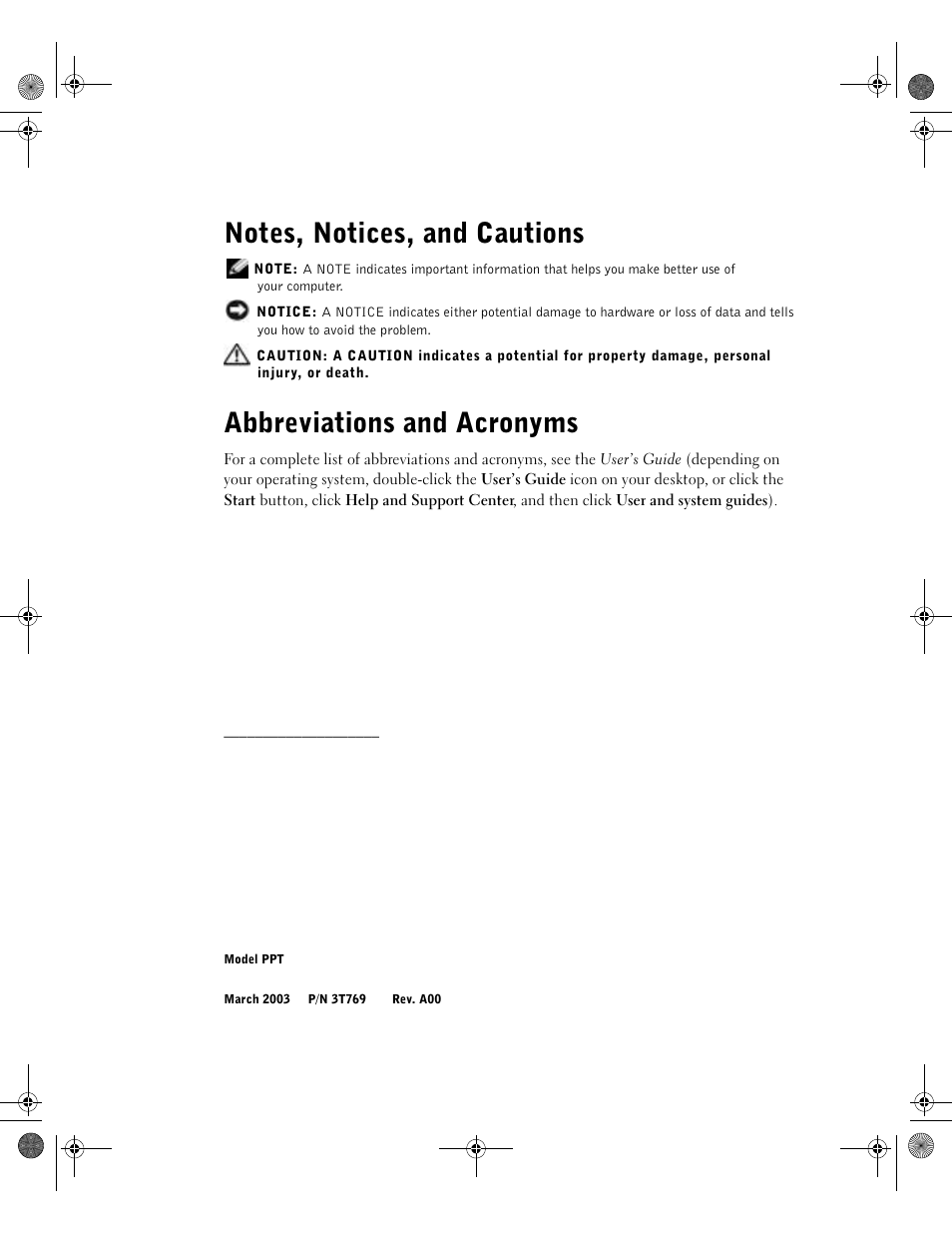 Abbreviations and acronyms | Dell LATITUDE D400 User Manual | Page 4 / 178