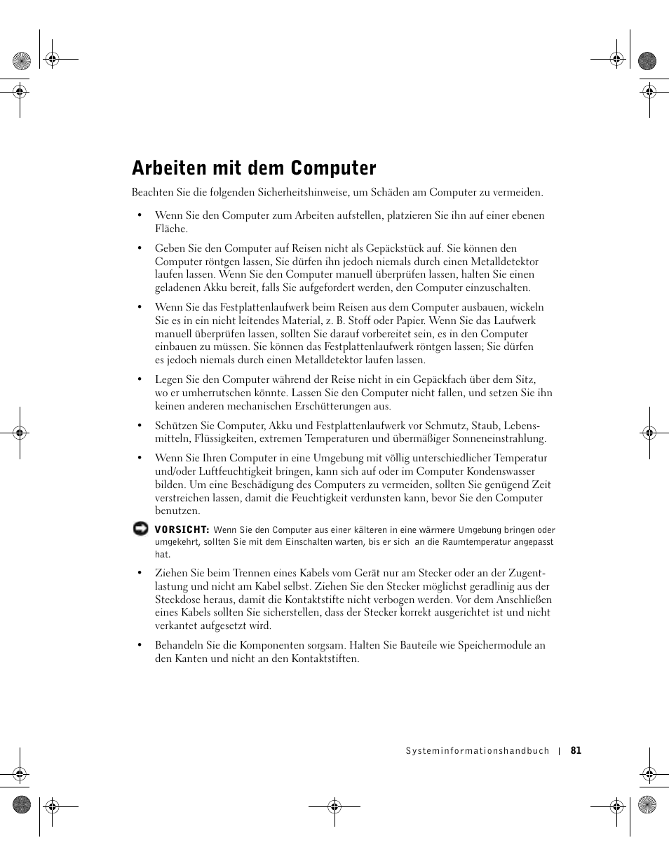 Arbeiten mit dem computer | Dell LATITUDE D400 User Manual | Page 83 / 178