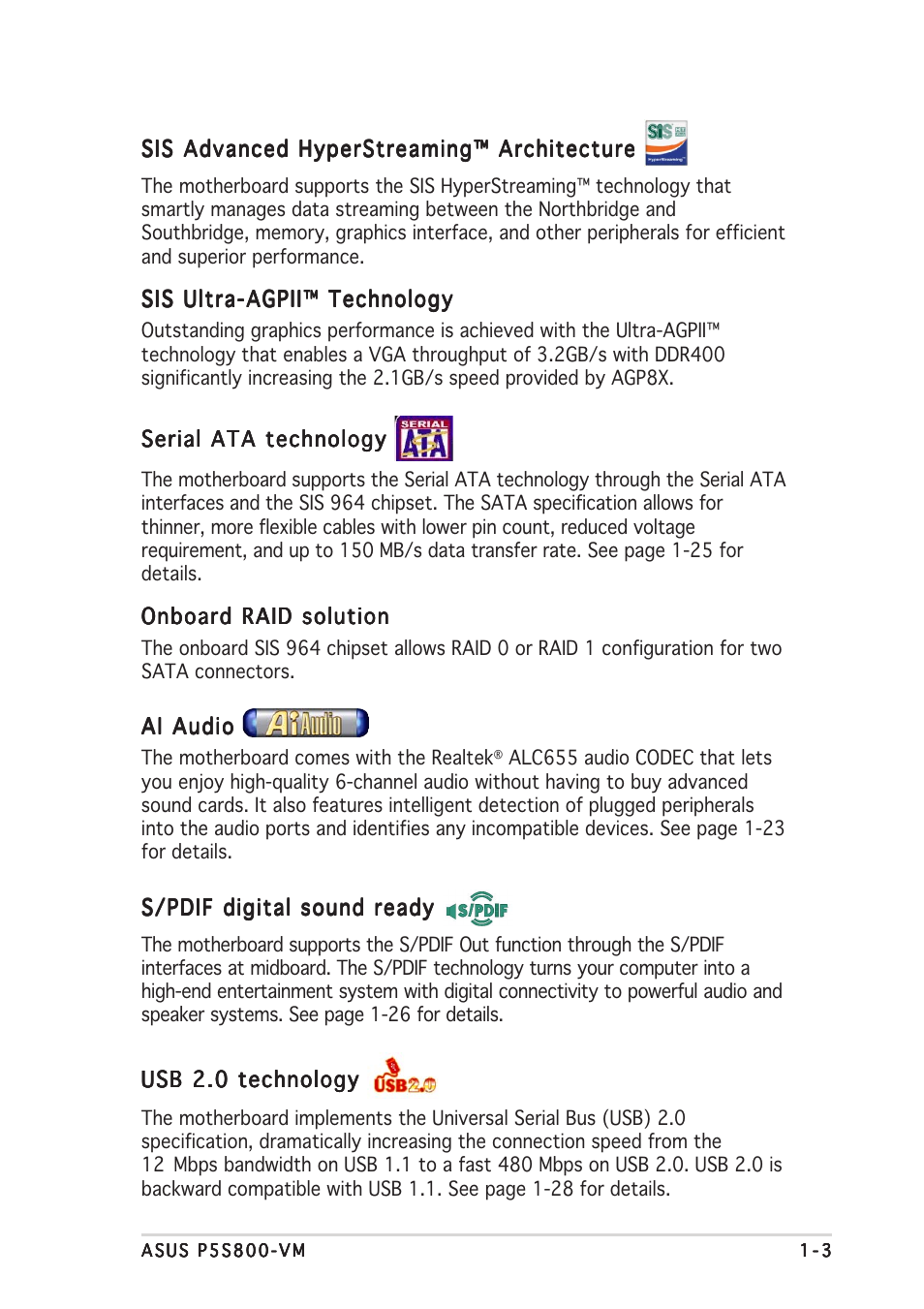 Asus P5S800-VM User Manual | Page 15 / 86