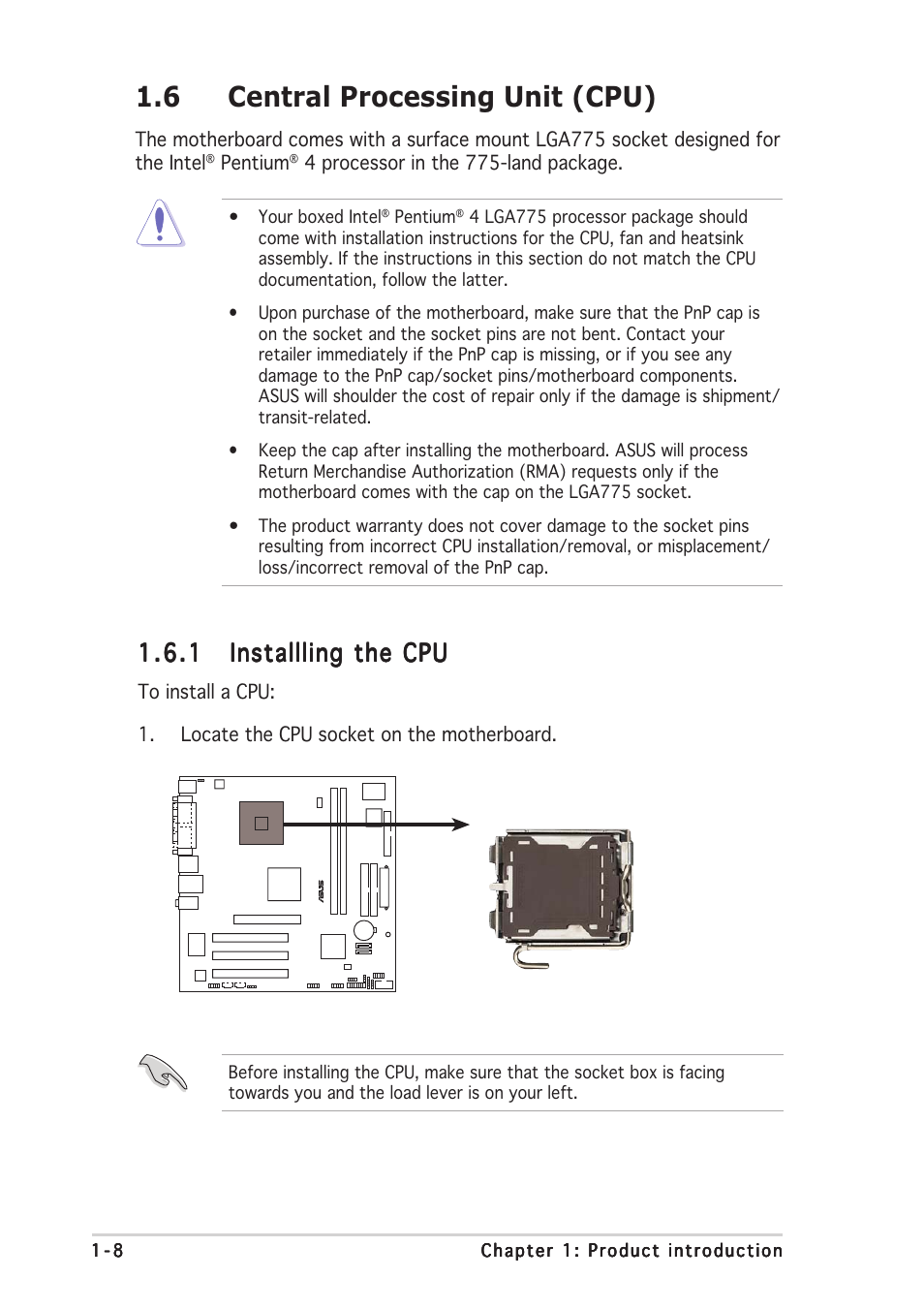 6 central processing unit (cpu) | Asus P5S800-VM User Manual | Page 20 / 86