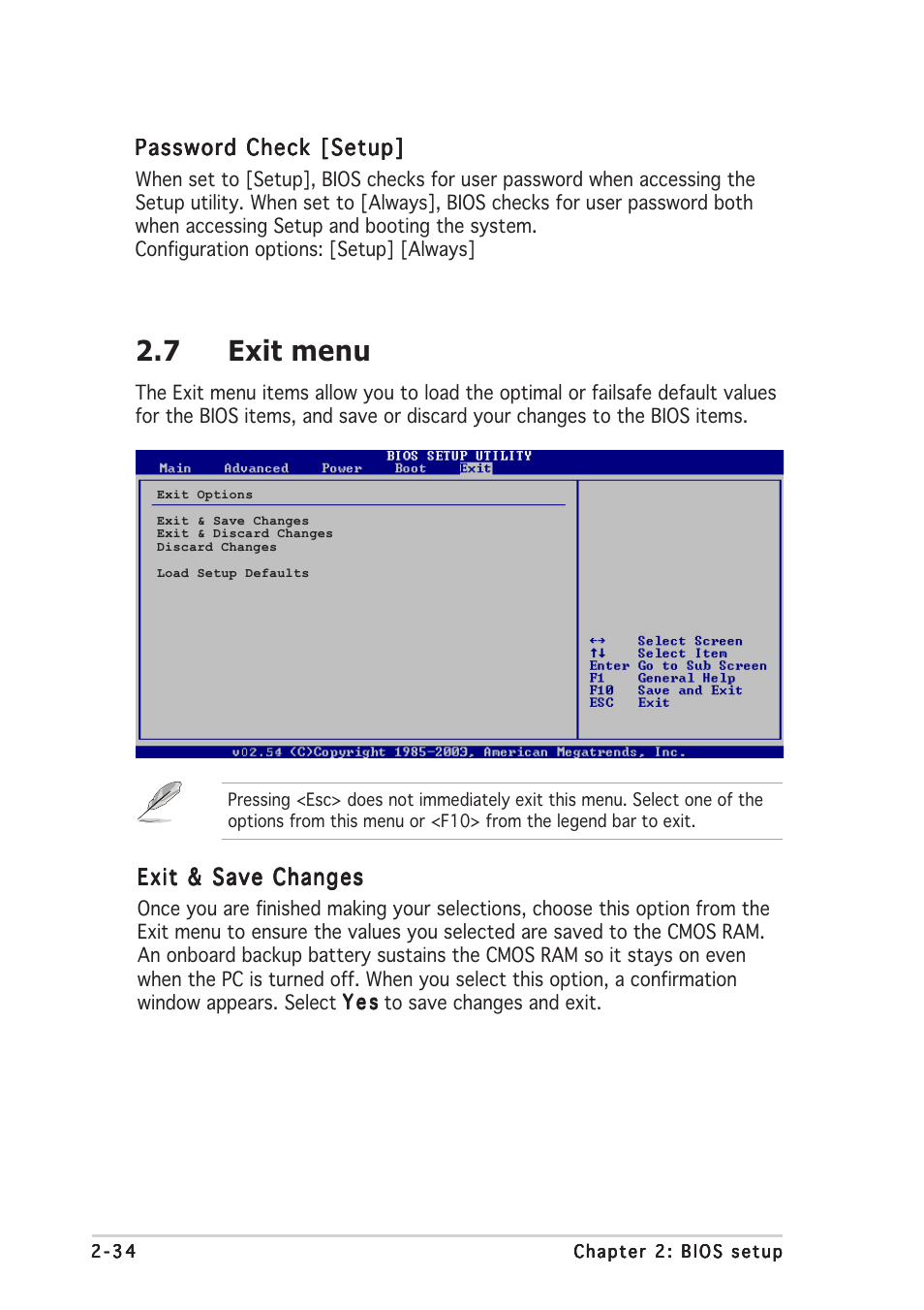 7 exit menu | Asus P5S800-VM User Manual | Page 78 / 86