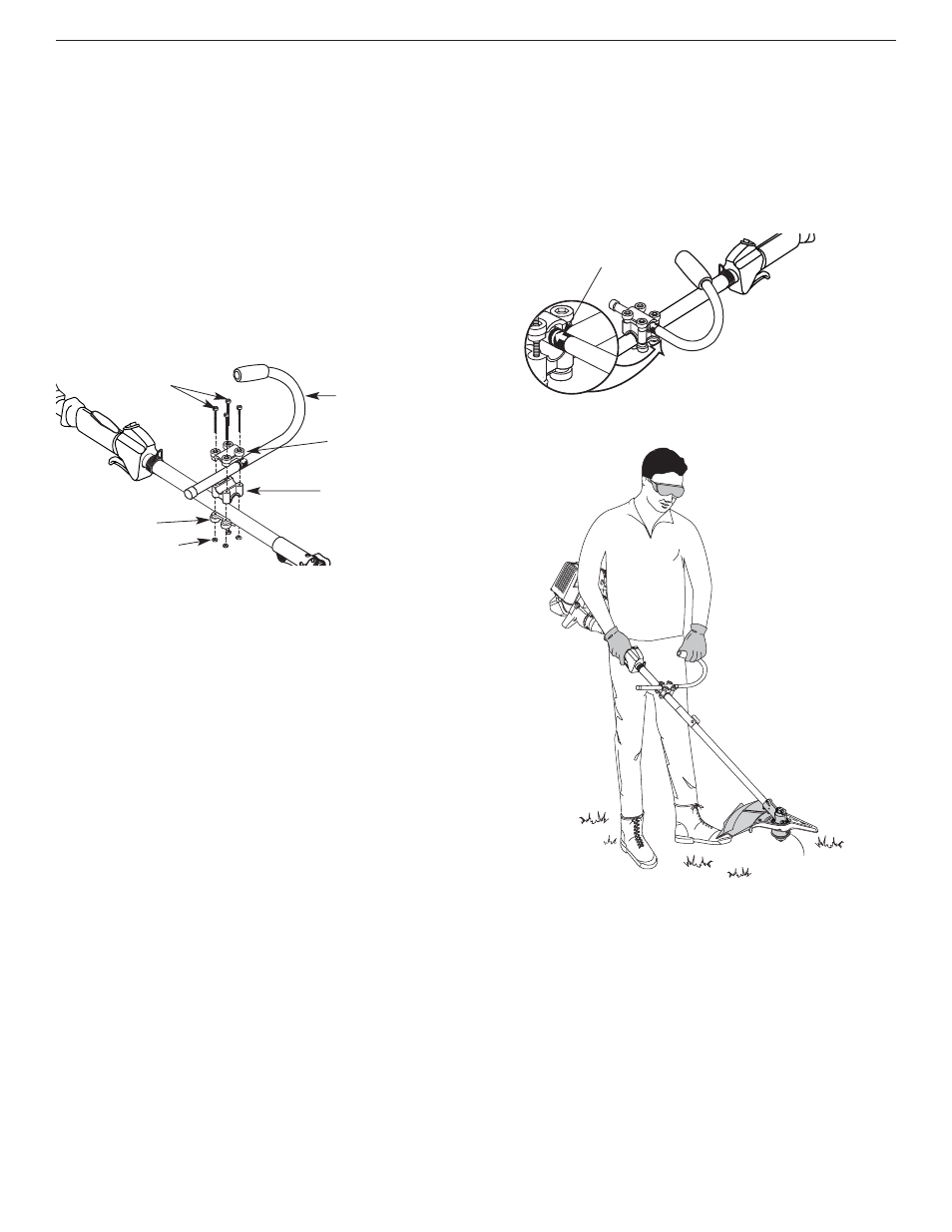 Sección 3: intrucciones de ensamble, Instalación y ajuste de la manija en j | MTD YM26BC User Manual | Page 68 / 96